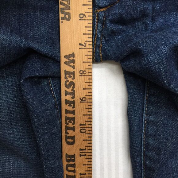 TRUE RELIGION Cora Jean Women 24 (actual 28x34) Straight Slim Stretch Blue Denim - Picture 10 of 12